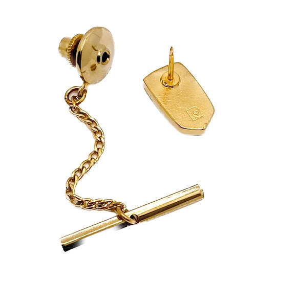 PIERRE CARDIN N Monogram Vintage 60s Tie Tack - Picture 6 of 7